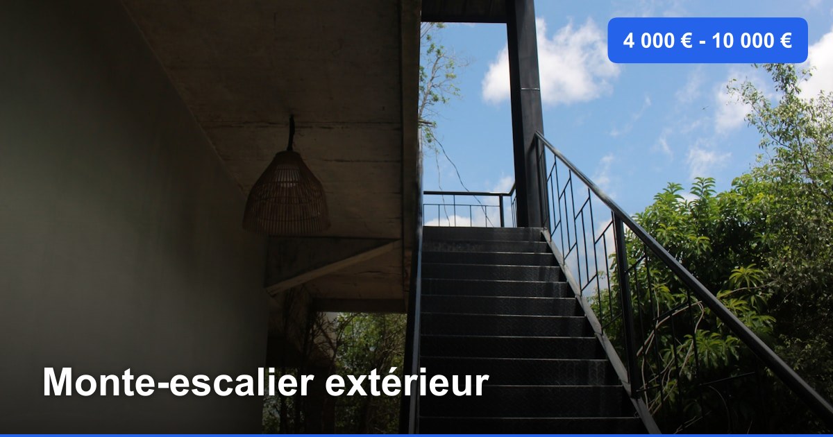 Monte-escalier extérieur dans l'arrondissement de Ostende
